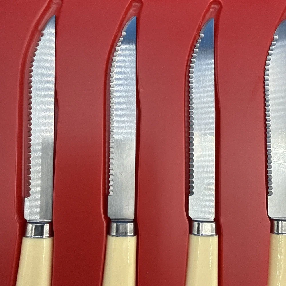 Vintage Boxed Vintage 1960s SET of 6 Stainless Steel Steak Knife Set